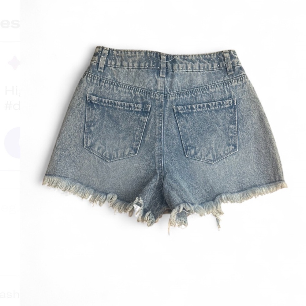 Embellished Denim Women's Jean Shorts - Picture 3 of 4